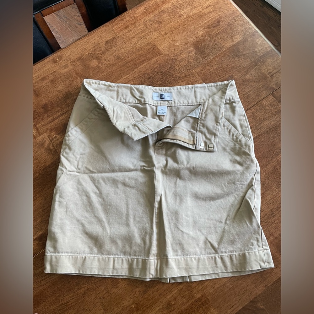 Gap Cotton Khaki Skirt